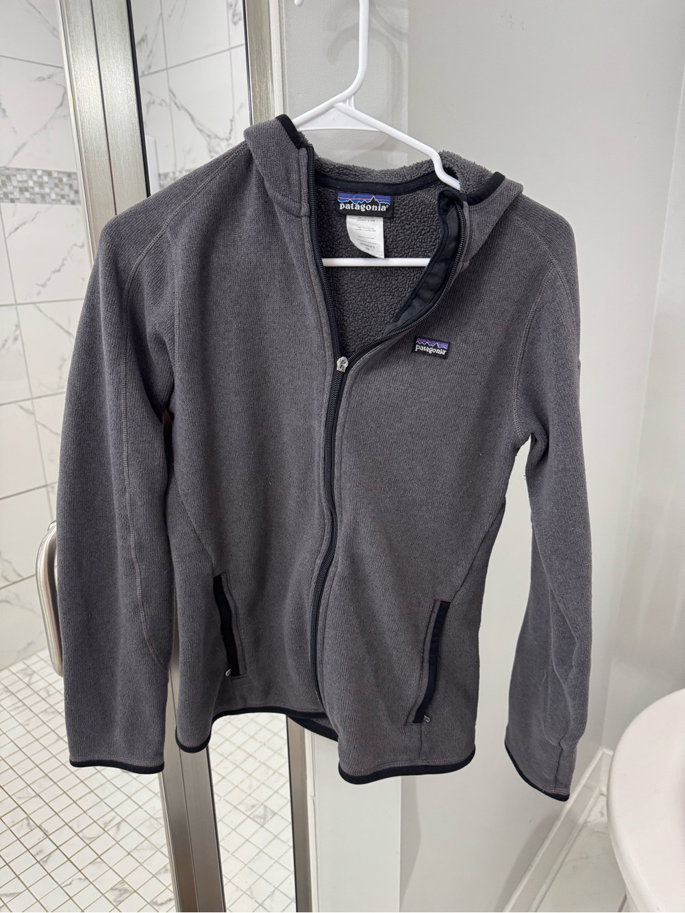 Patagonia Gray Full-Zip Fleece Hoodie